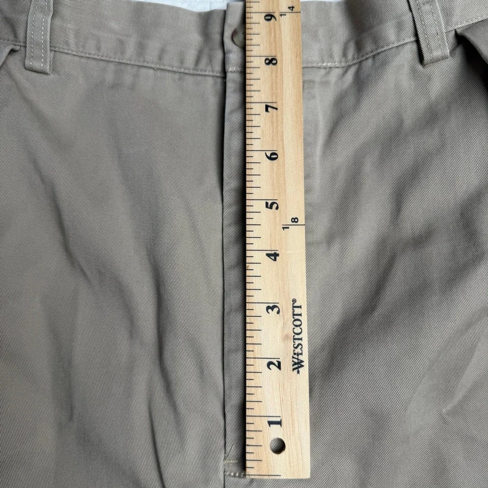 Polo Ralph Lauren Andrew Pant Mens 40x30 Tan Khaki Pleated Cotton Chino Trousers